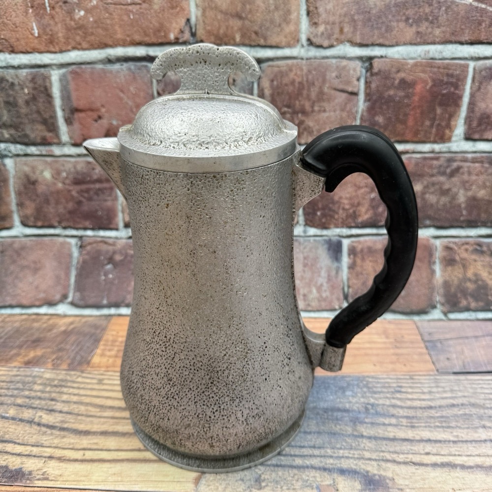 Guardian Service Ware Coffee Pot w/ Lid Hammered Cast Aluminum Rustic Vintage
